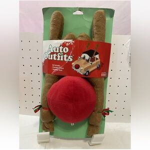 Auto Outfit Rudolph Car Costume Antlers & Red Nose Car Costume